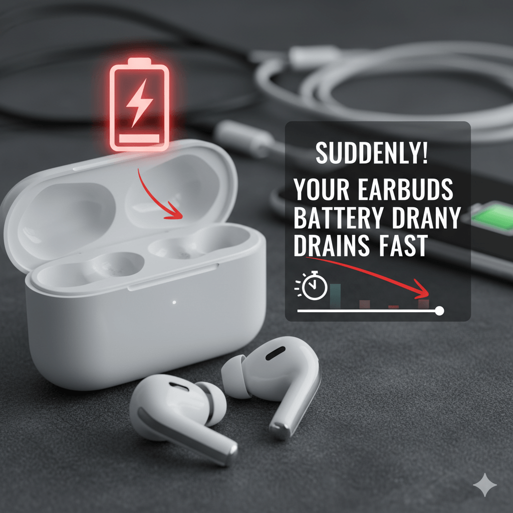 YOUR EARBUDS BATTERY DRAINS FAST