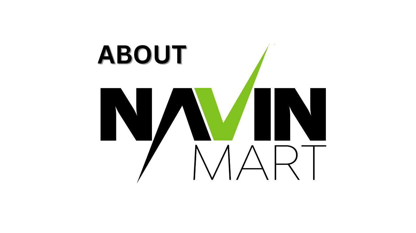 Alt Tag: Online electronics shopping made easier by NavinMart logo on white background