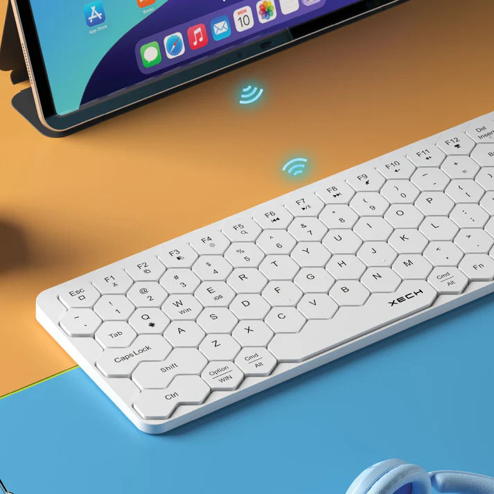 XECH Hive Honeycomb Wireless Keyboard with ergonomic honeycomb design