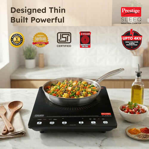 Prestige Sleeq 2300 Watts Induction Cooktop with 4KV Surge Protection