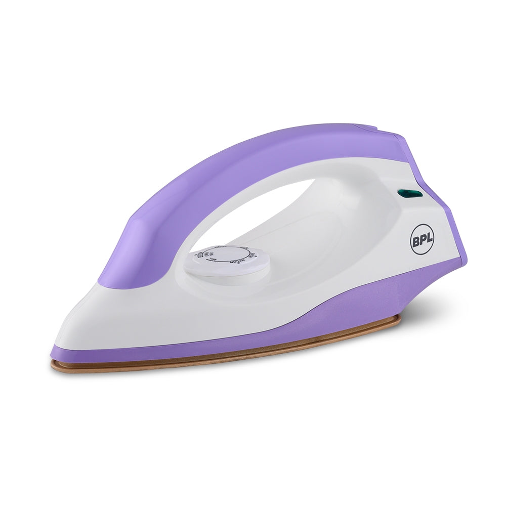 BPL BDIS0041 Dry Iron – 750W, Purple & White, Non-Stick Soleplate