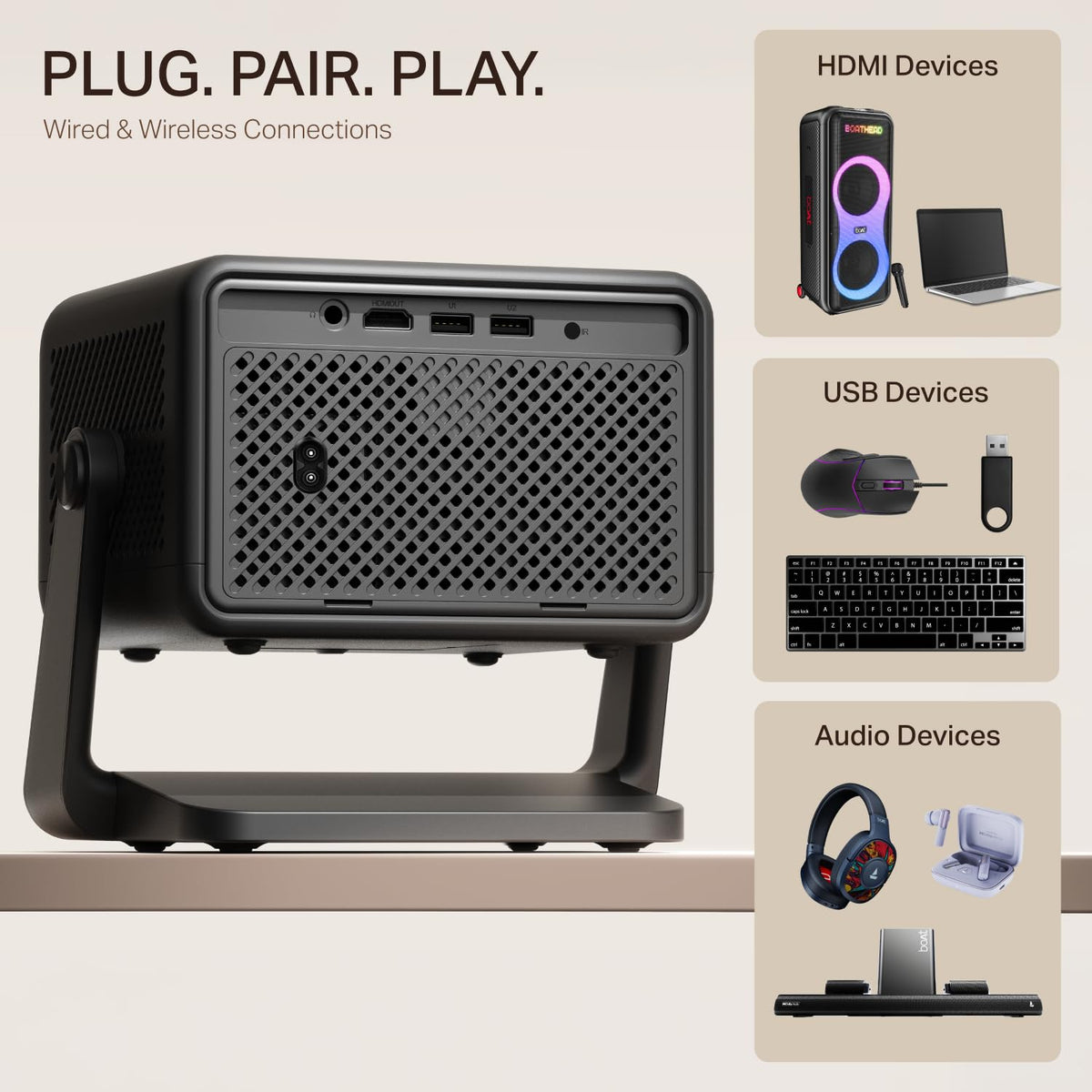 boAt CineHead E1 Smart Projector Saral Traders