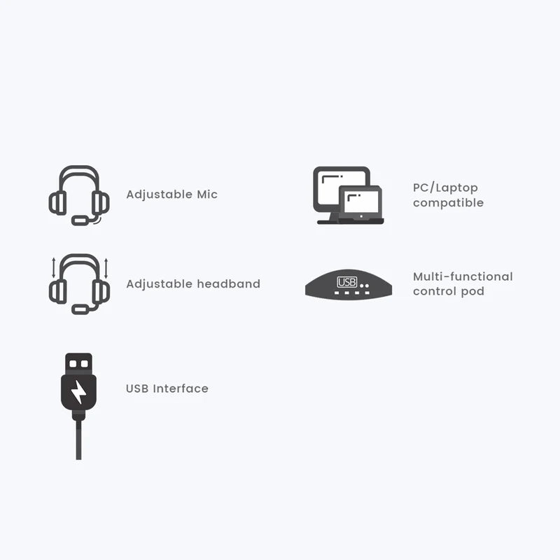 Zebronics Headphone USB Mic Supreme with 40mm drivers