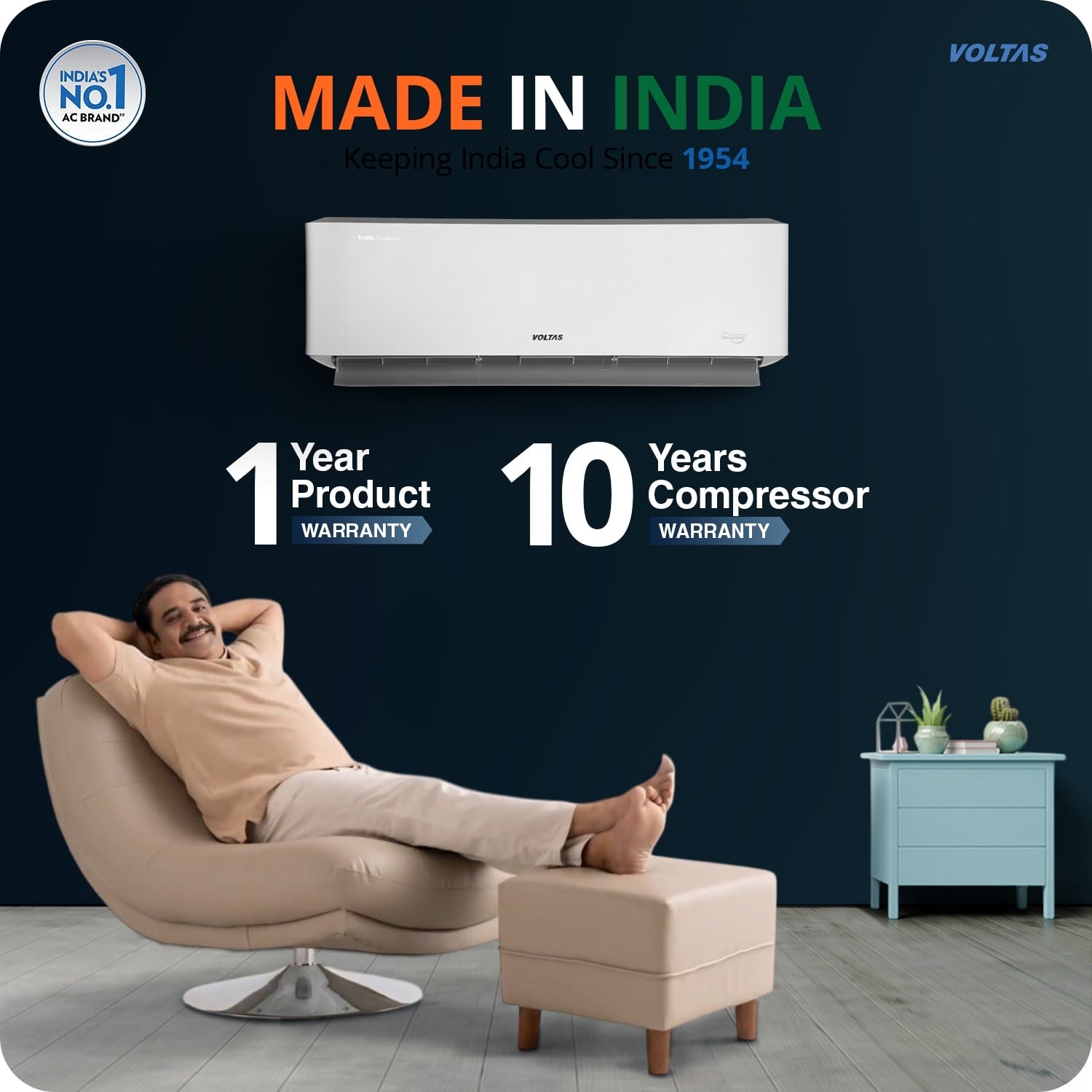 #Voltas 1.5 Ton 3 Star Inverter Split AC Venus Luxe