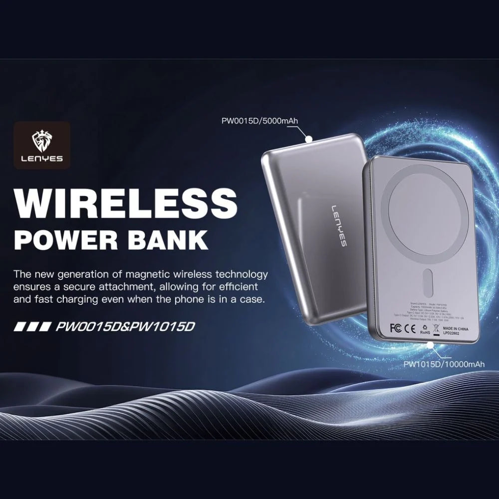 LENYES PW1015D 10000mAh MagSafe Power Bank