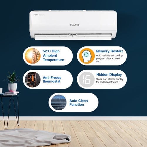 #Voltas 1.5 Ton 5 Star Inverter Split AC Vertis Emerald