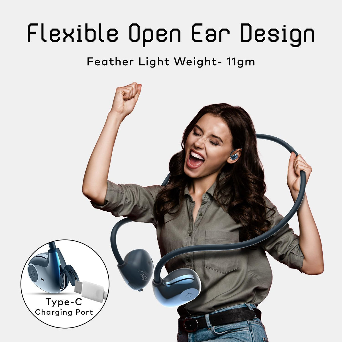 itel Roar 75 IEB 75 Open Ear Wireless Earphones Navin Mart