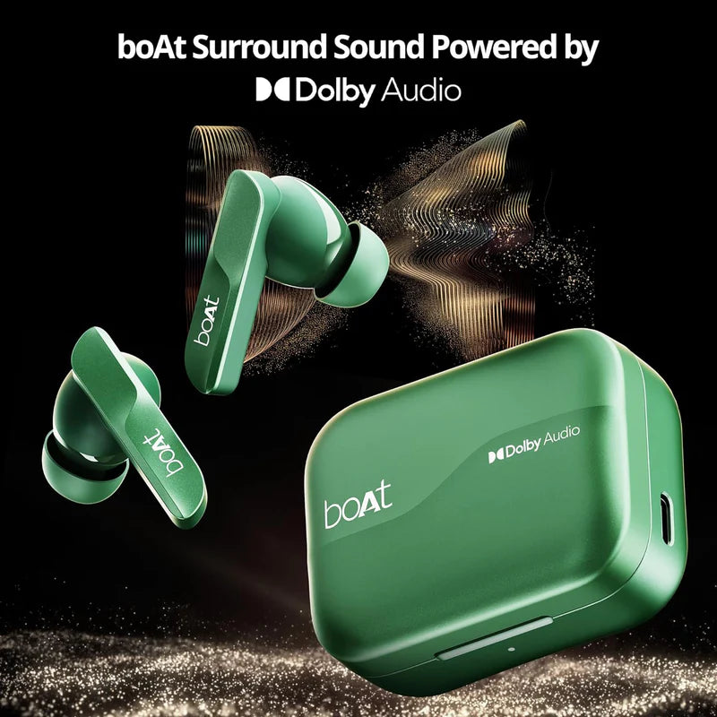 #Color_INTERSTELLAR GREEN boAt Airdopes 800