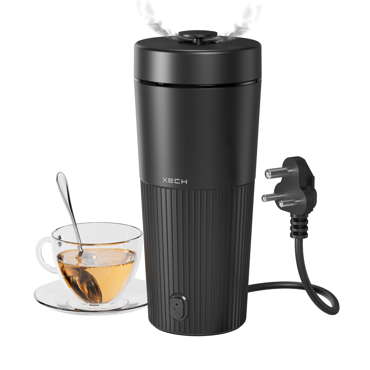 XECH Electric Kettle 700ml | Mini Travel Kettles with Rapid Boil, Cool-Touch ABS Body, 500W Tea Boiler, Coffee & Instant Meals | Compact Hot Water Kettle (Hydroboil PRO)