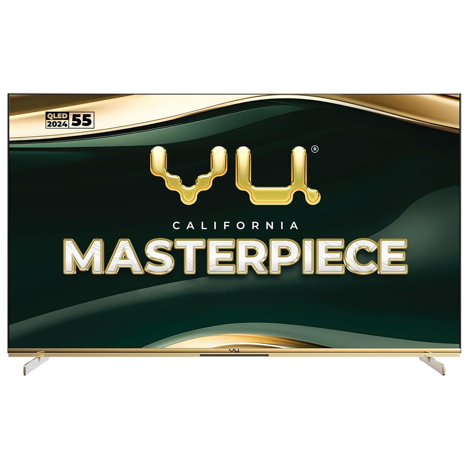 Vu 139cm (55 inches) Masterpiece Frame Series 4K QLED TV 55MASTERPIECE (Armani Gold) With 3 Year Warranty - Navin Mart