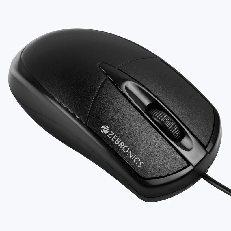 Zebronics Zeb-Byte Wired USB Optical Mouse | 3 Button Compact Mouse for Laptop & PC