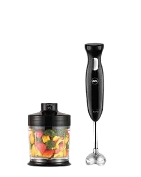BPL Hand Blender with Chopper, 300W Motor, Silent, Detachable Stainless Steel Shaft, 500ml