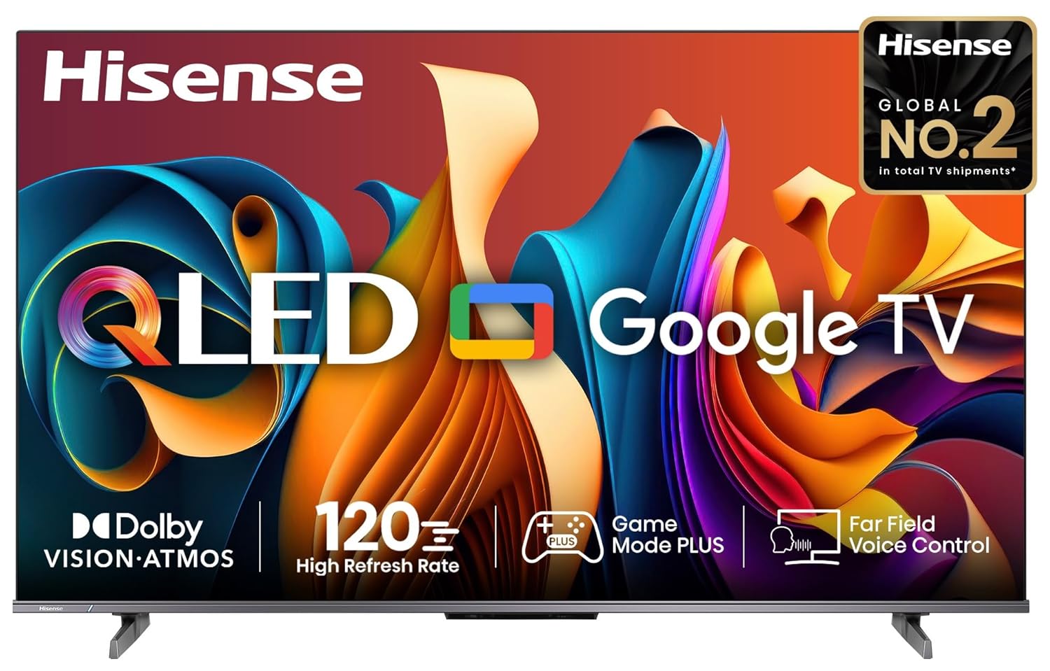 Hisense 189 cm (75 inches) Q6N Series 4K Ultra HD Smart Google QLED TV (Grey) With 3 Year Warranty