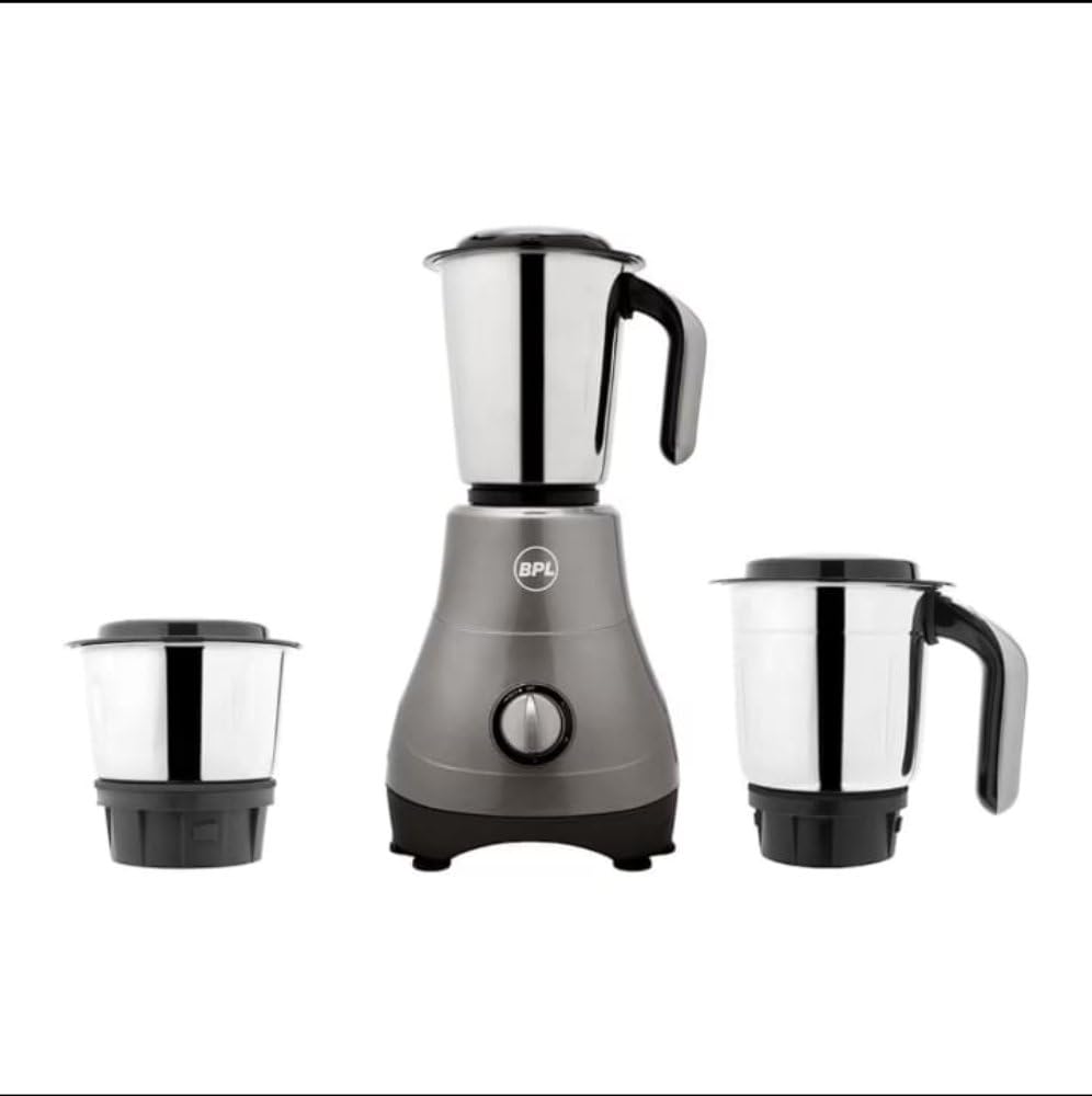 BPL MIX-PULSE+ Mixer Grinder/Mixie for Kitchen | 500 Watts | 3 Jars | for Juicing | Dry & Wet Grinding | 3-Speed Control 2 years product & 5 years warranty on motor By Brand