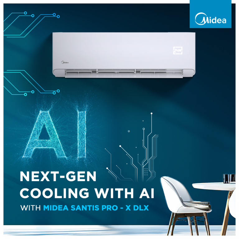 Midea 12K SANTIS PRO-X RYL Wi-Fi INVERTER R32 SPLIT AC_MAI12SP5R35W0 1 Ton