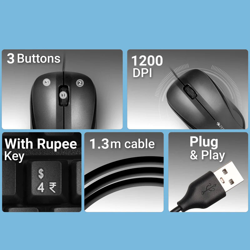 Zebronics Judwaa 850 Keyboard Mouse Combo