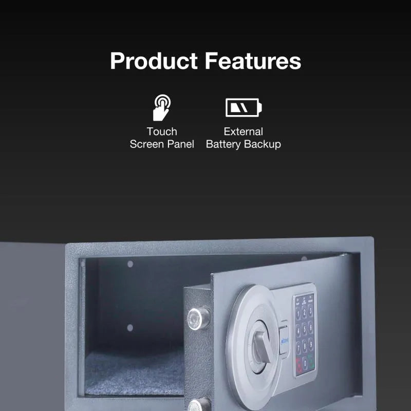 Grey Ozone 26.4 Litres Digital Safe Locker