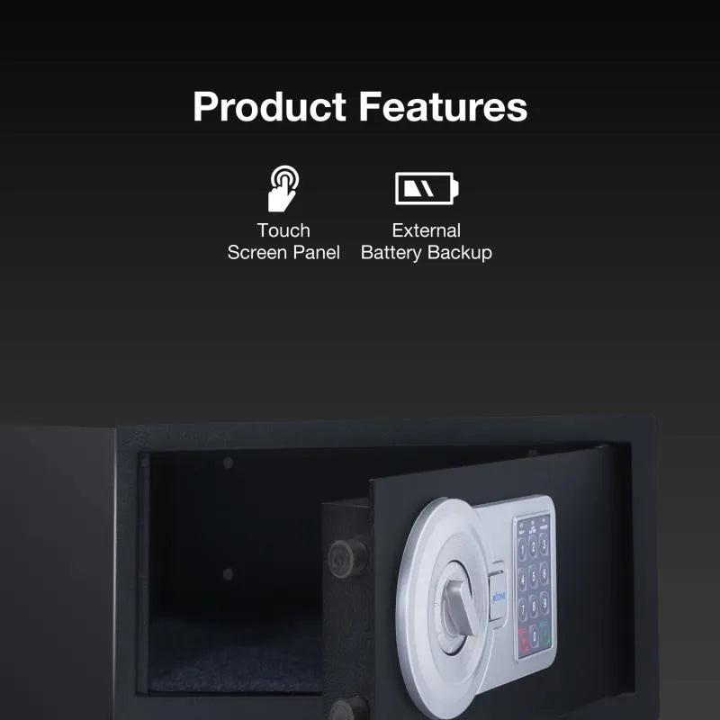Black Ozone 26.4 Litres Digital Safe Locker