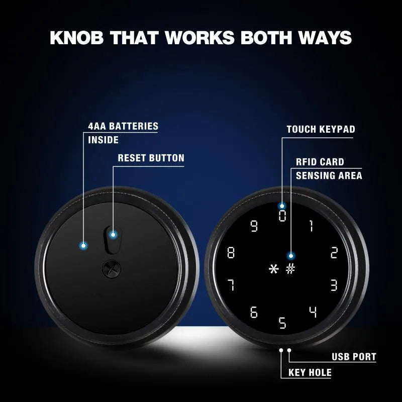 Black Smart Bluetooth Internal Lock