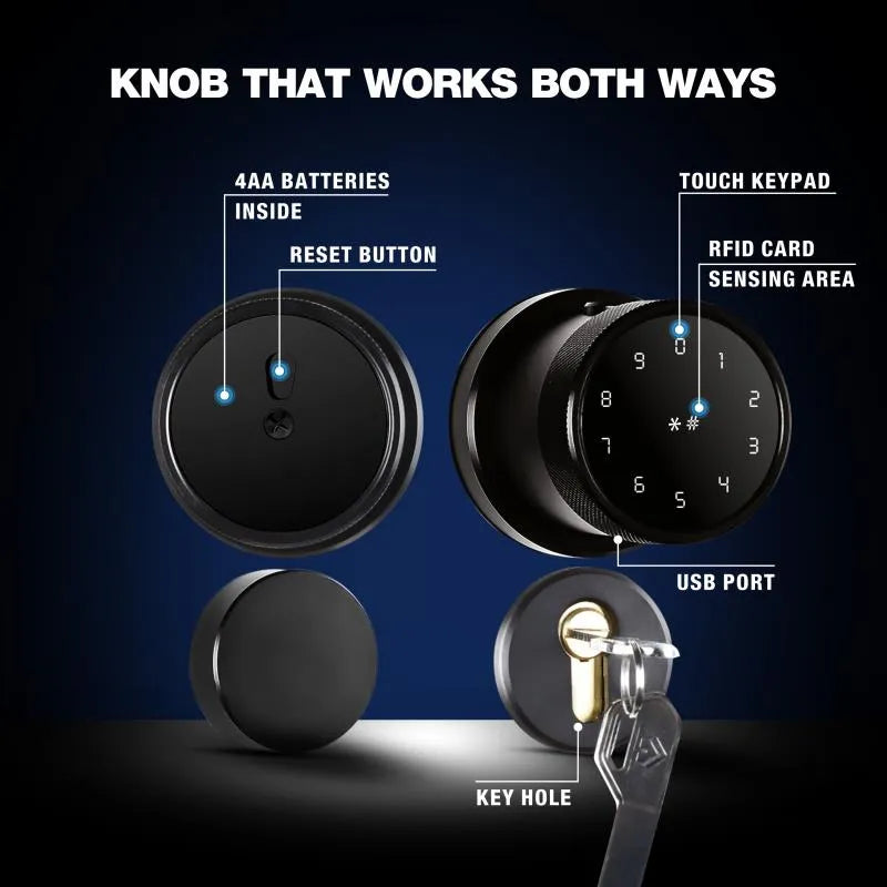 Black Smart Bluetooth Internal Lock
