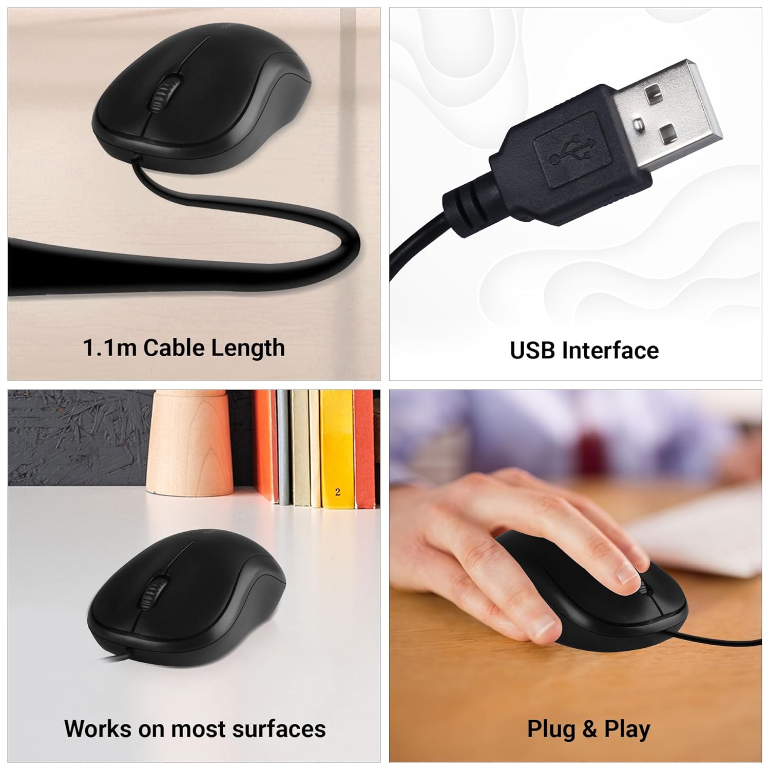 Zebronics Zeb-Comfort Wired USB Optical Mouse