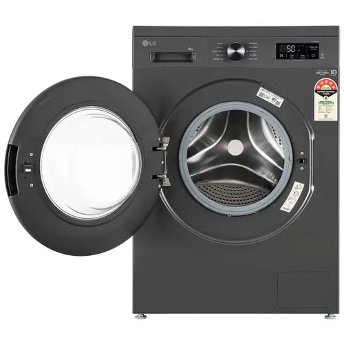 LG 8 Kg Fully Automatic Front Load Washing Machine with Full Touch Control | Pre Wash | Steam | 6 Motion DD | Tub Clean (FHB1208Z2M- Middle Black)