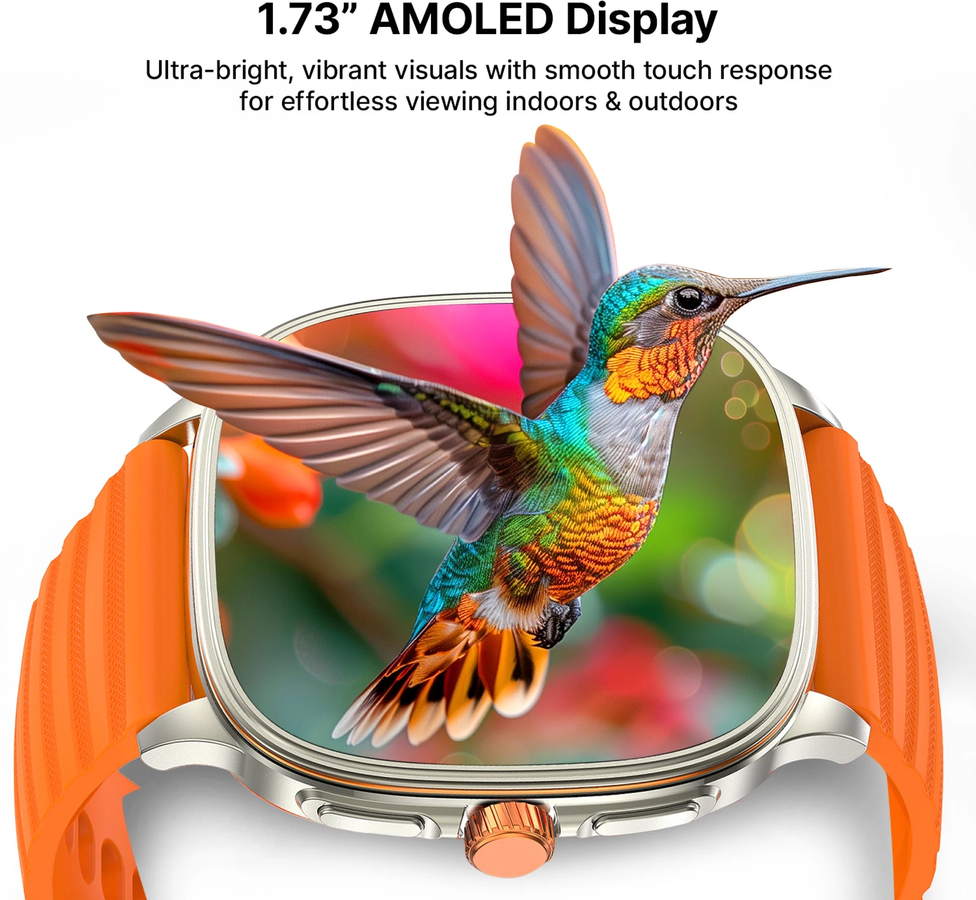 AI+ NovaWatch Active Bright Orange Smartwatch