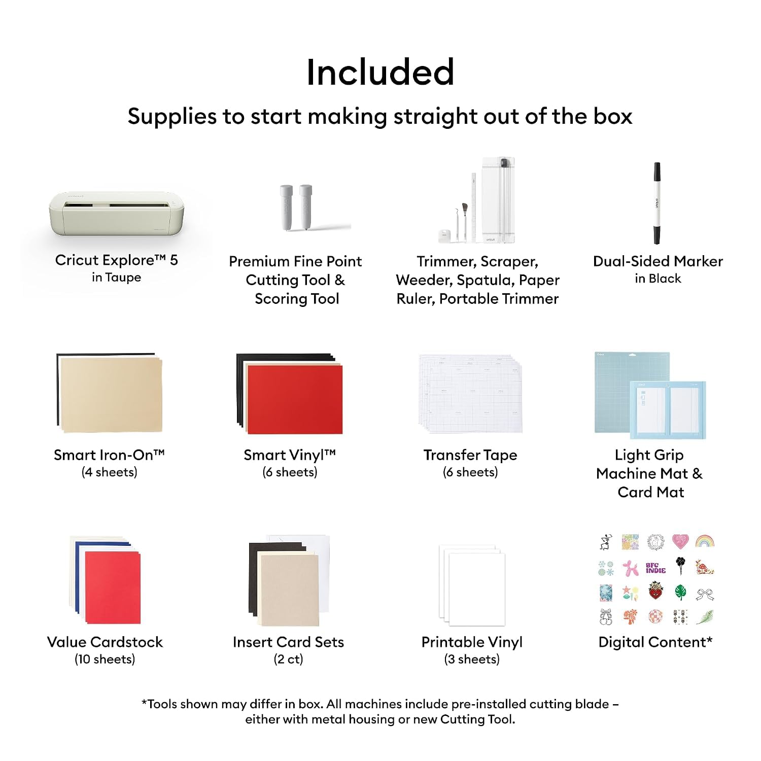 Cricut Explore 5 Essential Bundle Smart Cutting Machine