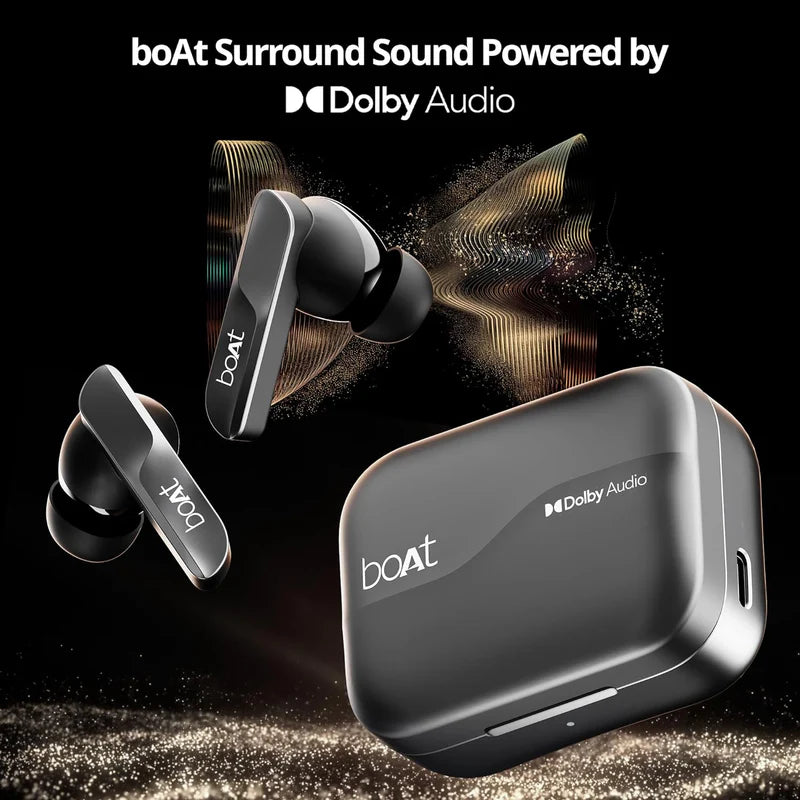 #Color_INTERSTELLAR BLACK boAt Airdopes 800