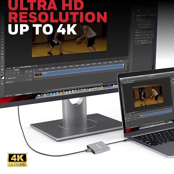 HC000009/ADP/SLV Honeywell High-Speed 3-in-1 Type C to HDMI Adapter