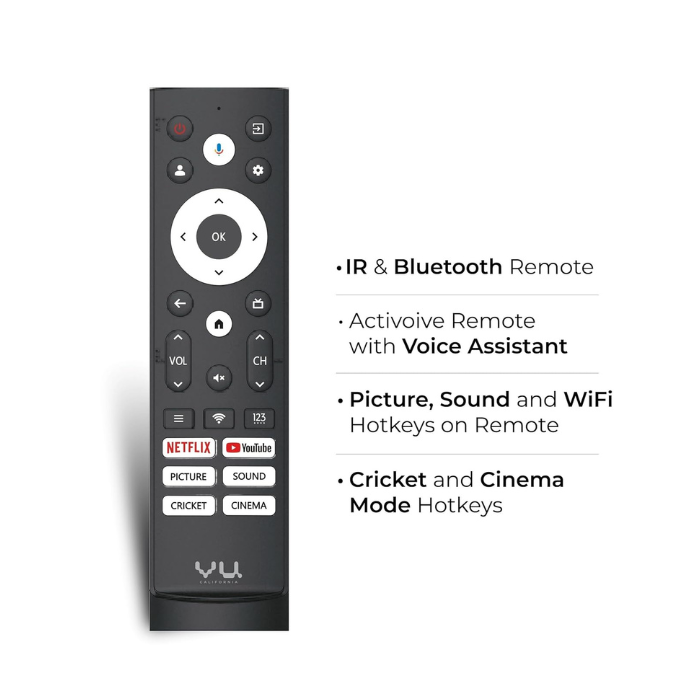 VU GloQLED 75 Inch 4K QLED Smart Google TV