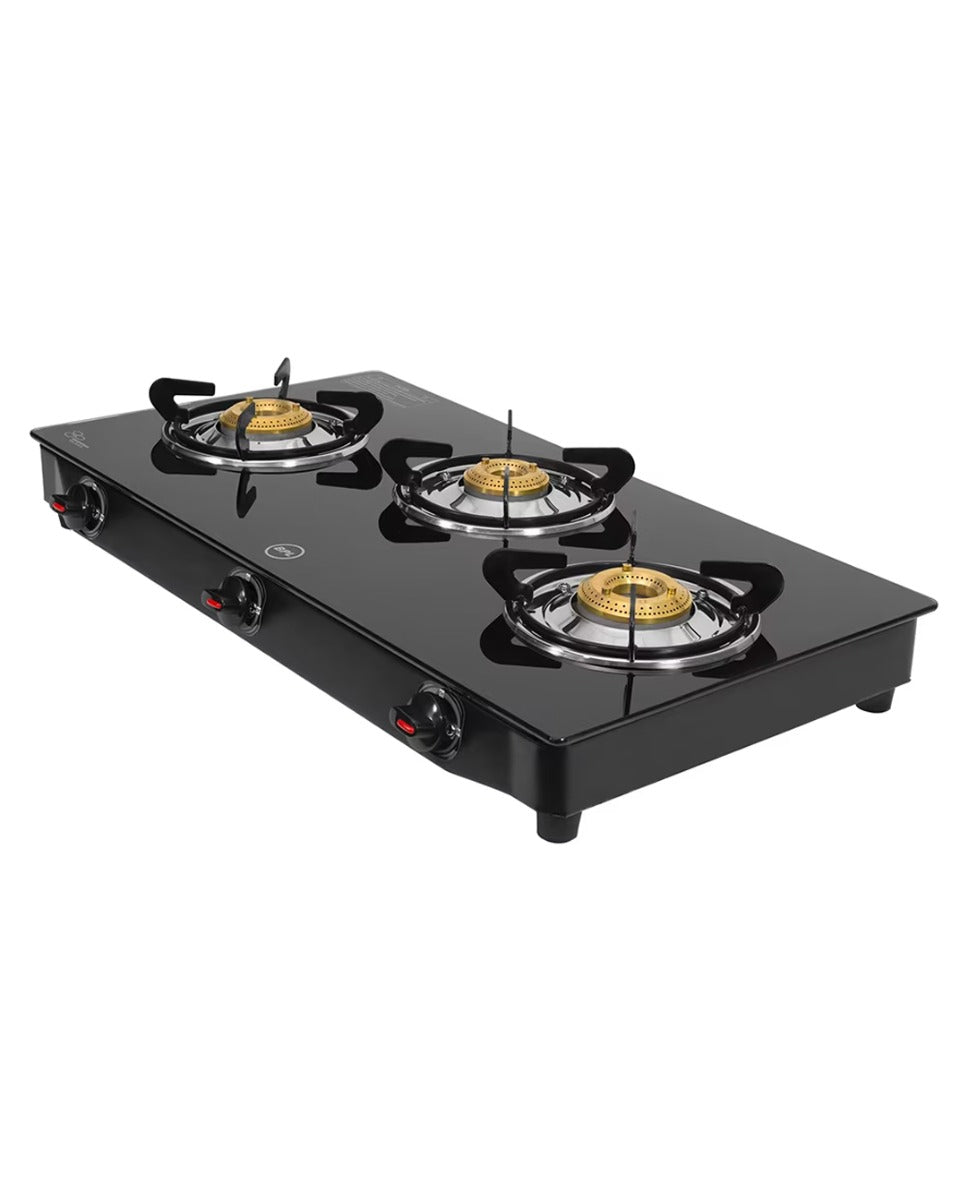 BPL 3 Burner Toughened Glasstop Gas stove (BGSGTR2323BE)