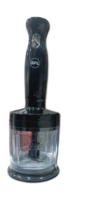 BPL Hand Blender with Chopper, 300W Motor, Silent, Detachable Stainless Steel Shaft, 500ml