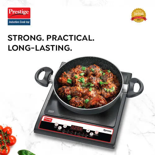 Prestige Xpress 1200W Induction Cooktop best of 2026 compact induction cooktop with micro crystal glass, fast heating, energy efficient