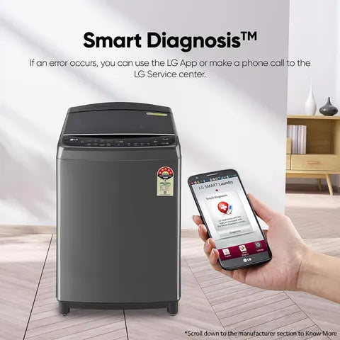 LG 11 kg with Wi-Fi Enabled Fully Automatic Top Load Washing Machine Black (THD11SWM)