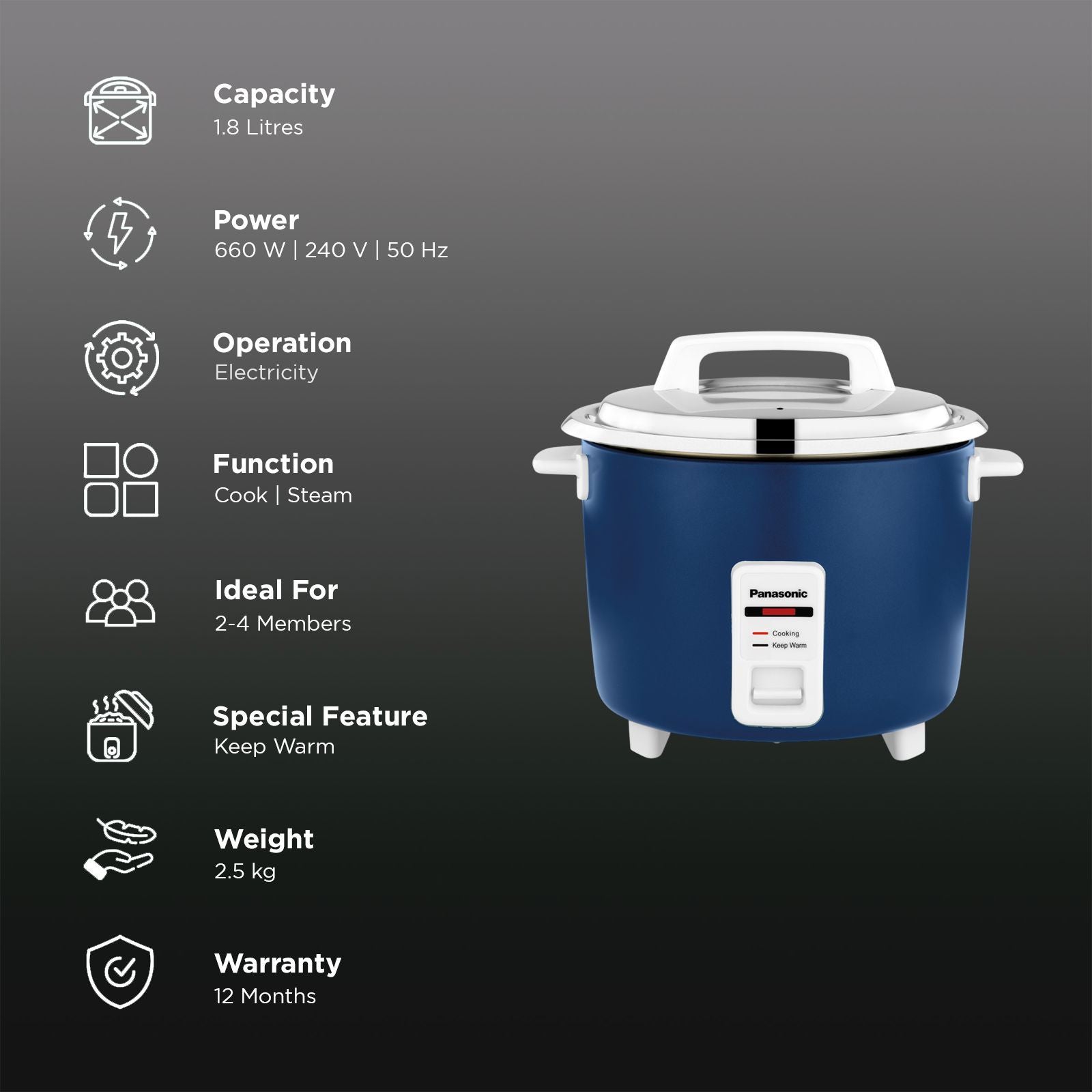 #Color_Blue Panasonic Cooker