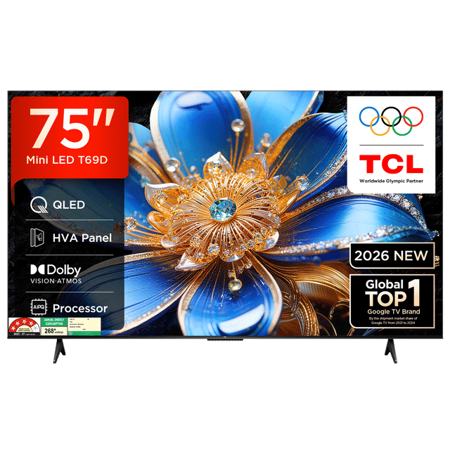 TCL TV T69D 75 Inch QLED TV