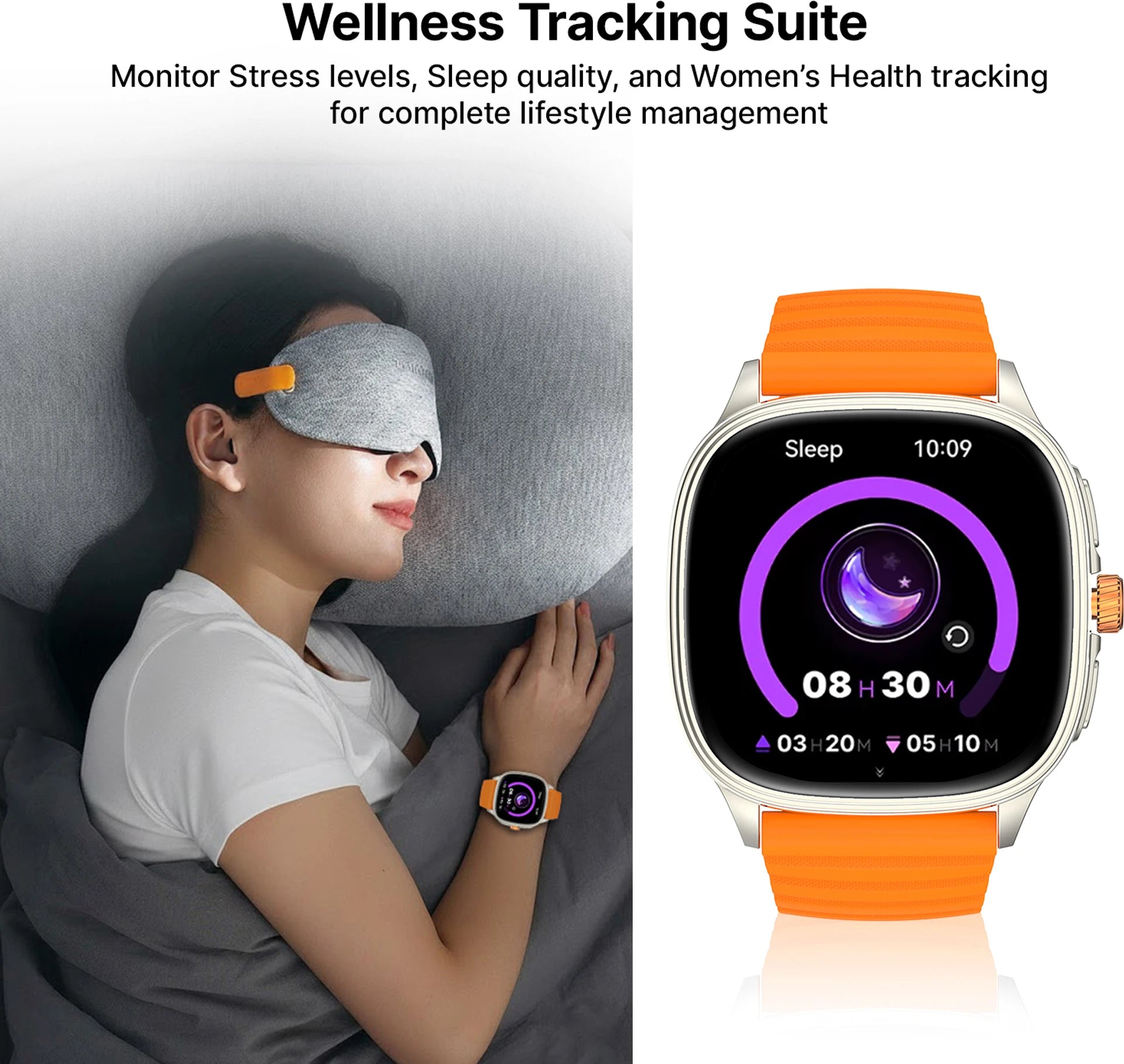 AI+ NovaWatch Active Bright Orange Smartwatch