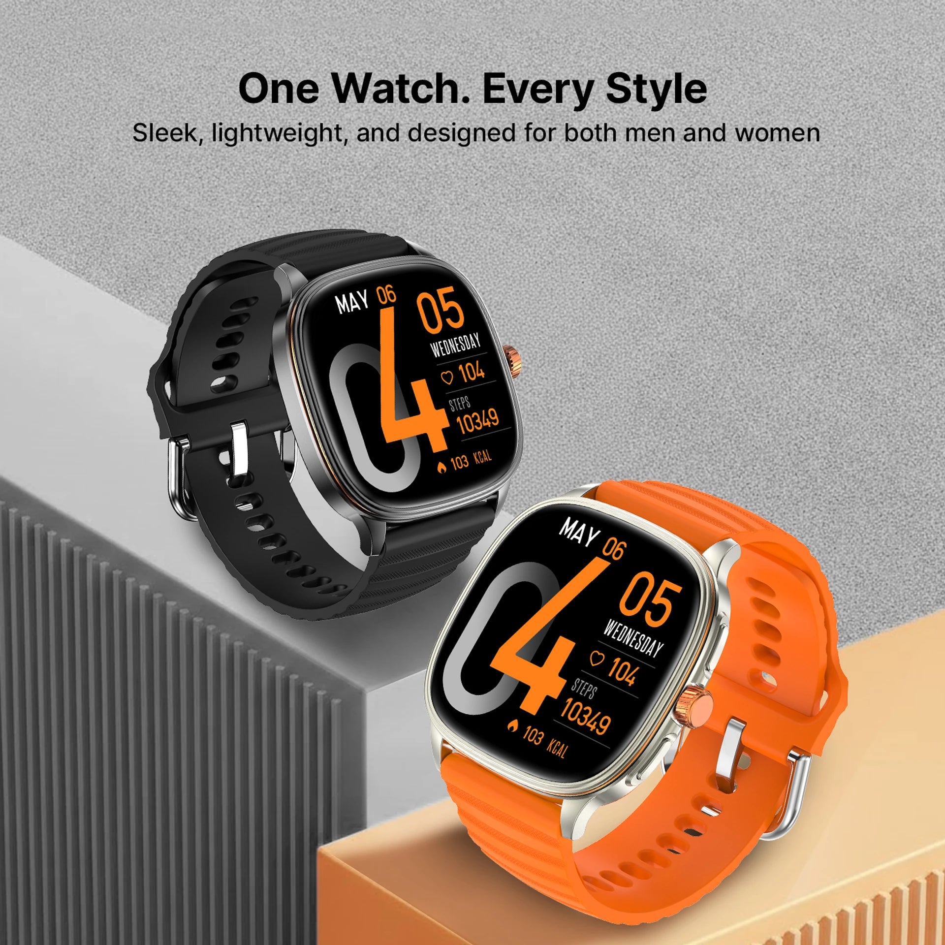 AI+ NovaWatch Active Bright Orange Smartwatch