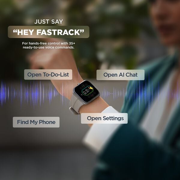 #Green Fastrack VOX Neo Smartwatch