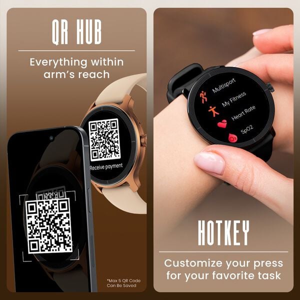 #Rose Gold Fastrack Sleek Smartwatch