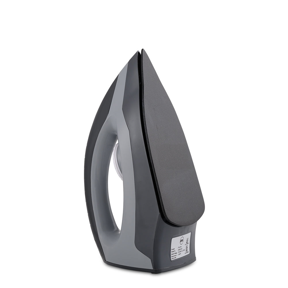 BPL BDIP11011 Dry Iron – 1000W, Grey, Non-Stick Soleplate