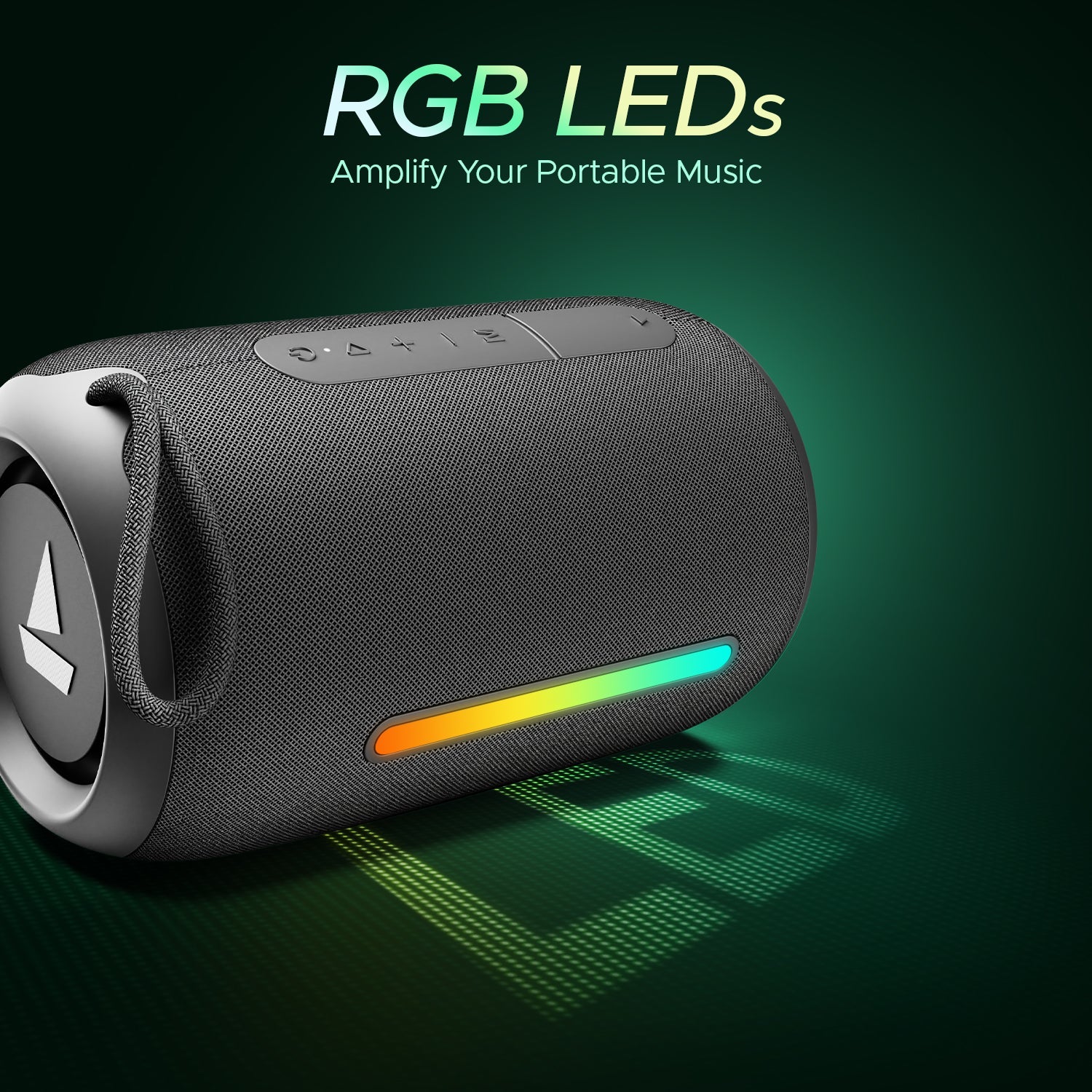 boAt Stone 358 Pro Portable Bluetooth Speaker with 14W boAt Signature Sound, RGB LED Design, 12 Hours Playback