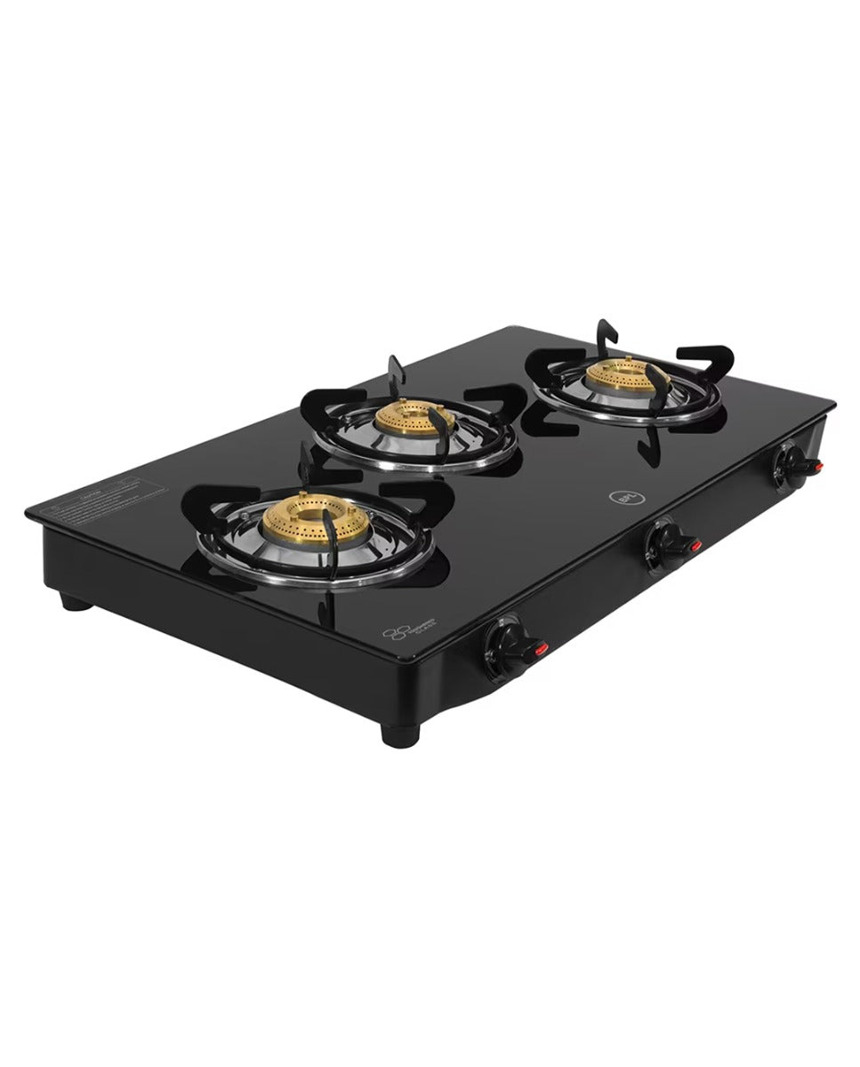 BPL 3 Burner Toughened Glasstop Gas stove (BGSGTR2323BE)