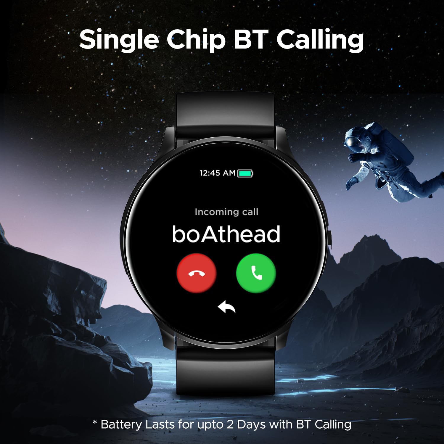 Boat Lunar Orb w/ 1.45" (3.6 cm) AMOLED Display, BT Calling, DIY Watch Face Studio, Coins, Crest App Health Ecosystem, Live Cricket & Football Scores, IP67, Smart Watch for Men & Women