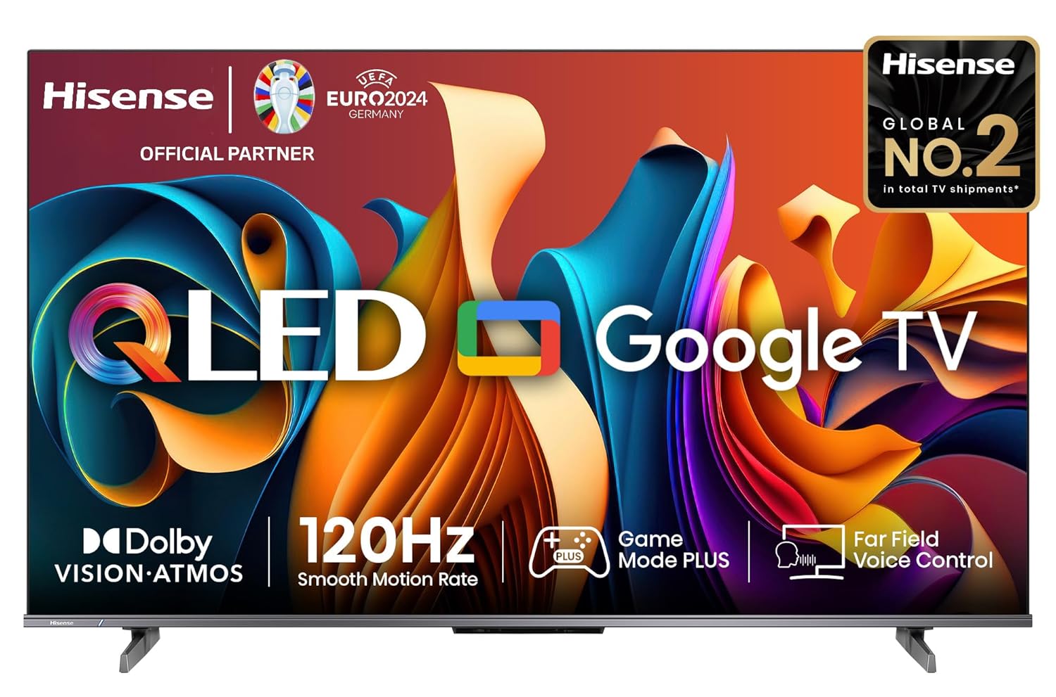 Hisense 189 cm (75 inches) Q6N Series 4K Ultra HD Smart Google QLED TV (Grey) With 3 Year Warranty
