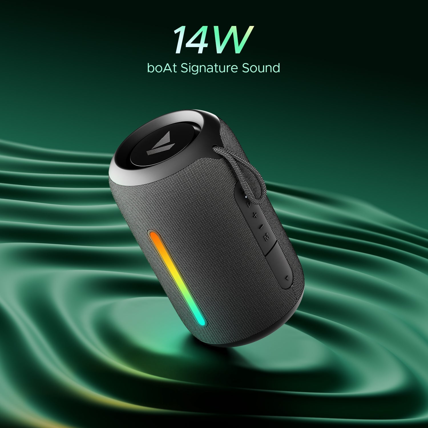 boAt Stone 358 Pro Portable Bluetooth Speaker with 14W boAt Signature Sound, RGB LED Design, 12 Hours Playback
