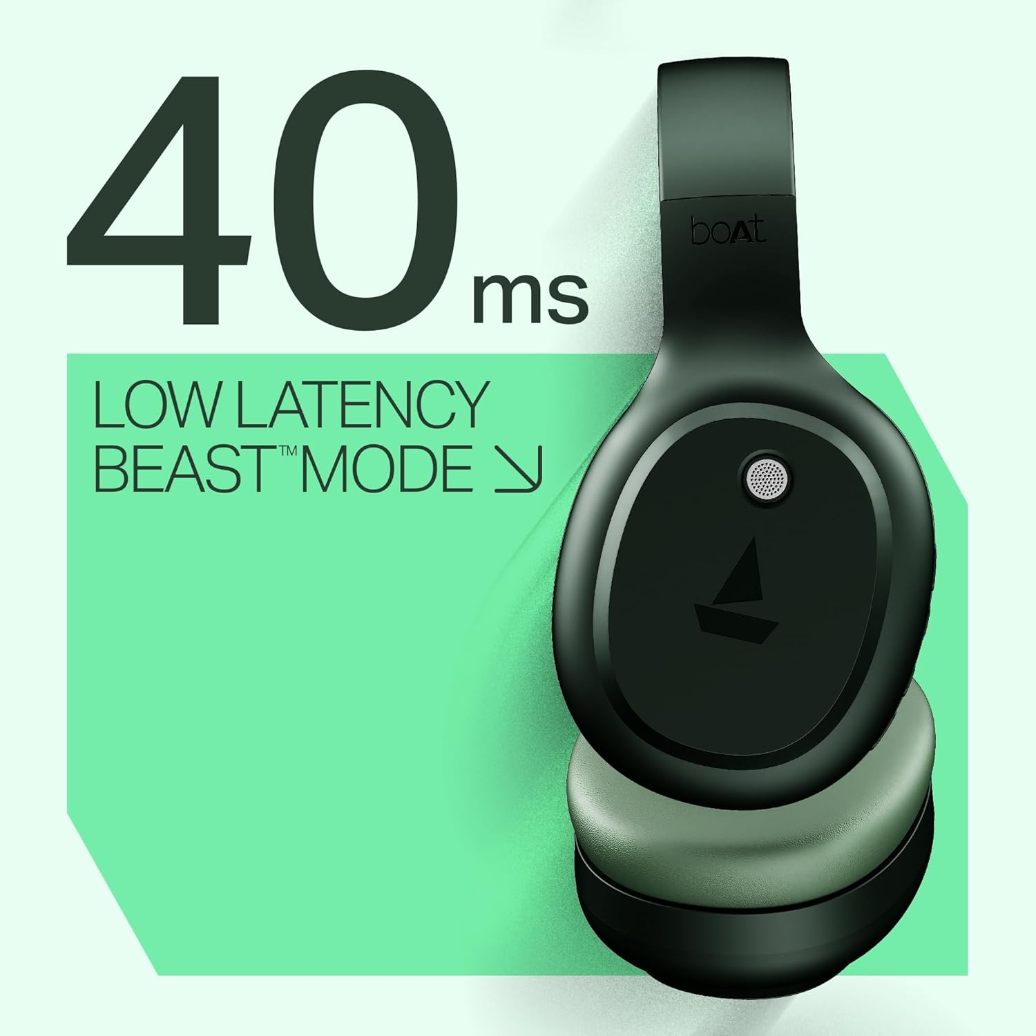 boAt Rockerz 421 (2025 Launch), 40Hrs Battery, Low Latency(40ms), 40mm Drivers, ENx Technology, Integrated Controls, v5.4 Bluetooth Headphones, Wireless Headphone with Mic