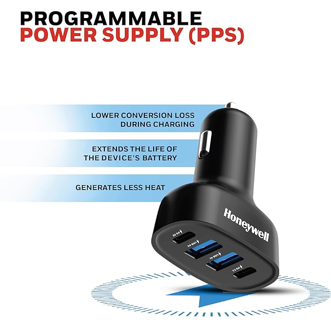 HC000065/CHG/CLA/BLK/PD/100W Honeywell Car Charger