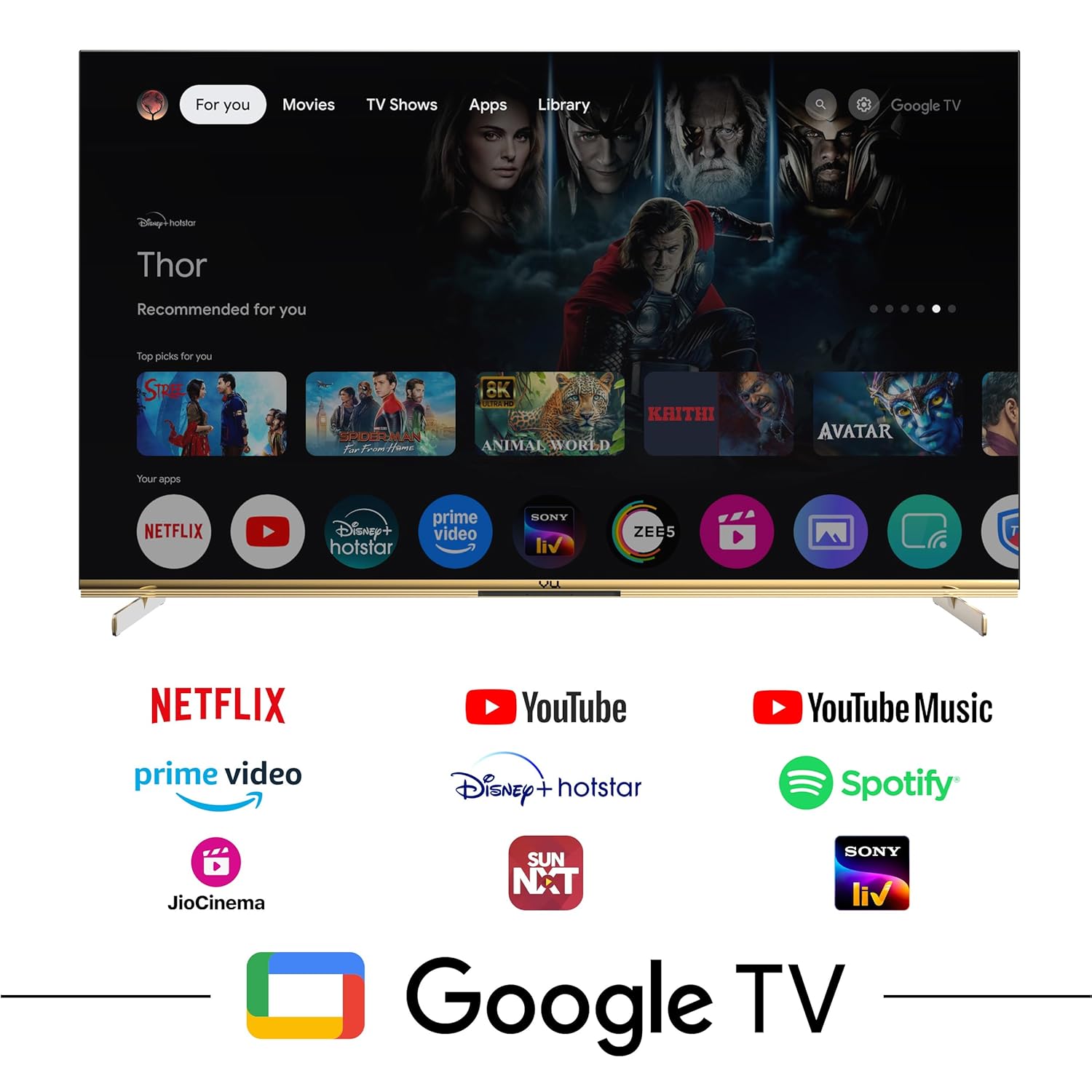 Vu 139cm (55 inches) Masterpiece Frame Series 4K QLED TV 55MASTERPIECE (Armani Gold) With 3 Year Warranty - Navin Mart
